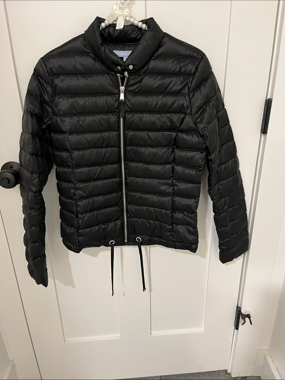 Antonio Melani Women’s Black Quilted Lightweight Down Puffer Jacket